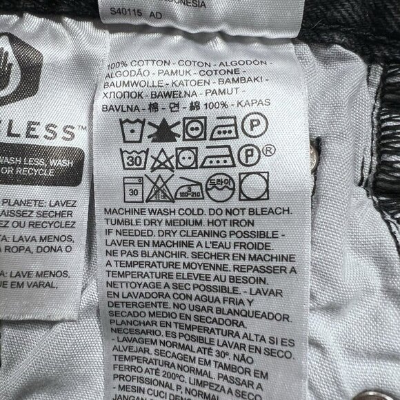 Levis 501 Distressed Denim Shorts Black Size 26 - Picture 5 of 9